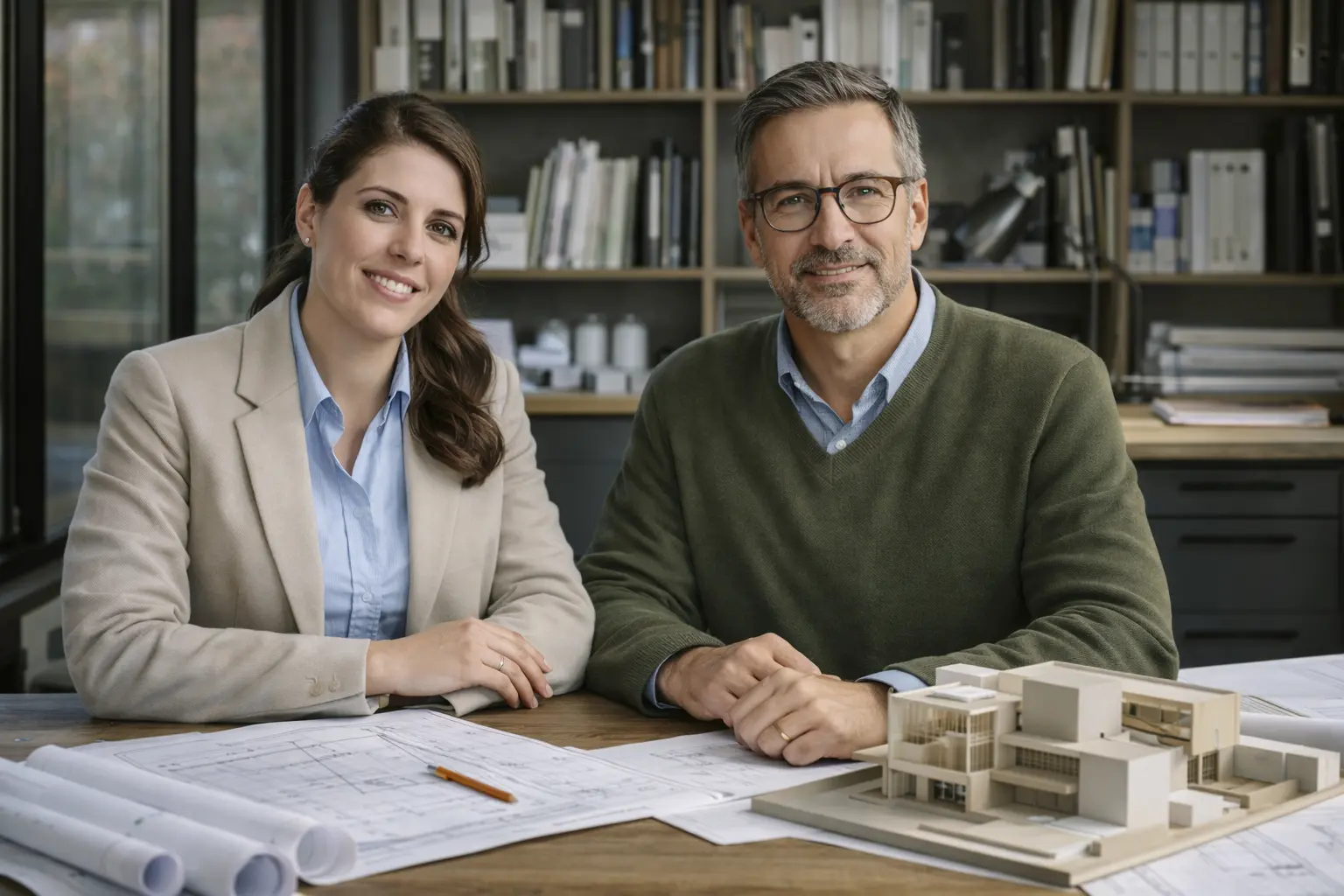 Architectural technical drawings and blueprints